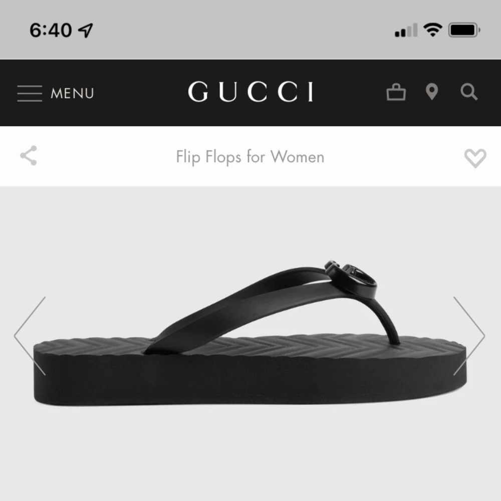 Gucci women’s Chevron Thong Sandal (platform) NEW